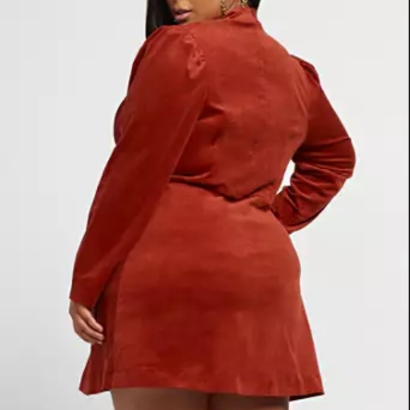 ZIP-FRONT CORDUROY DRESS Size XL - Picture 2 of 4